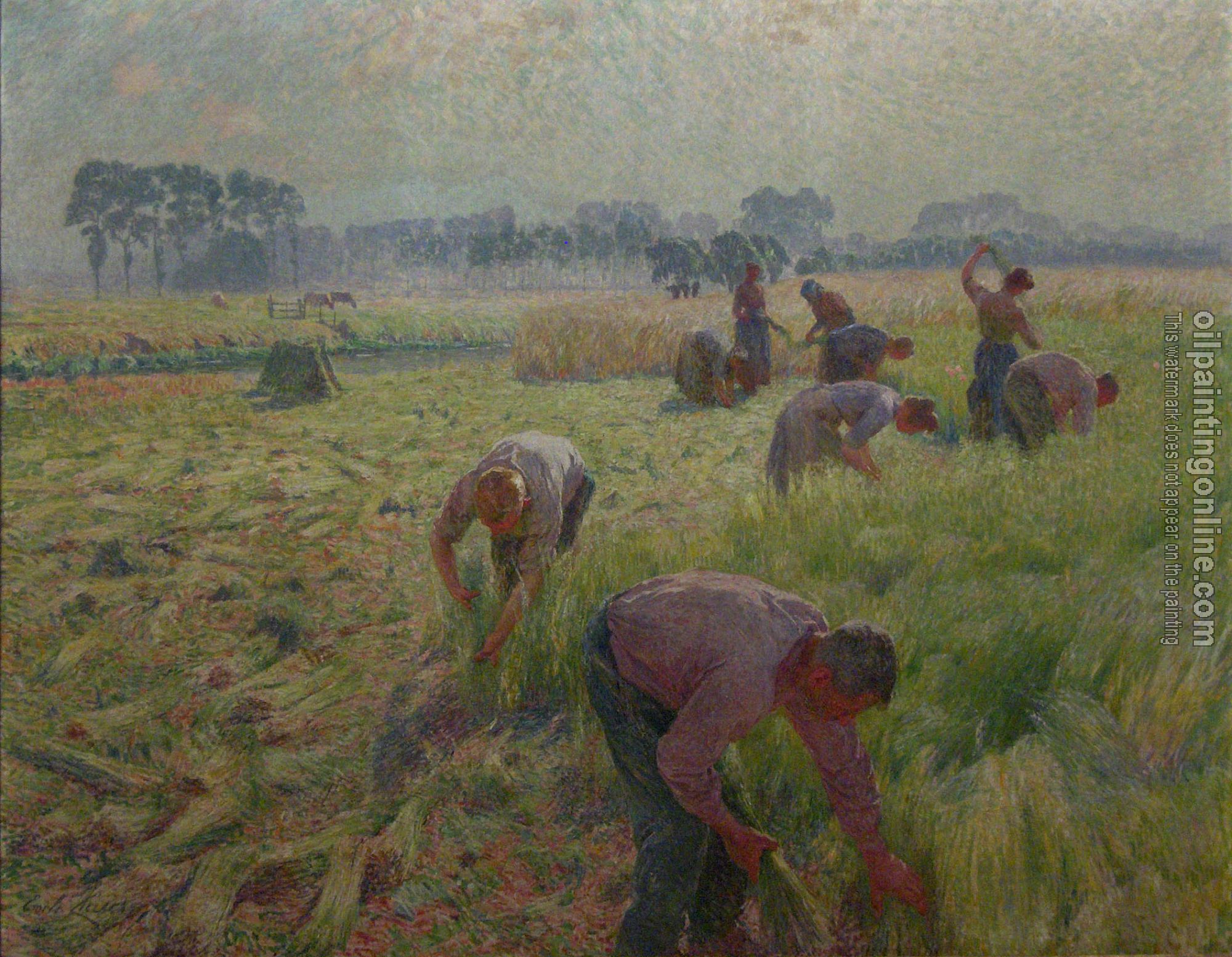 Emile Claus - Flax harvesting